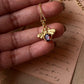 Elegant Gold Vermeil Bee Pendant Necklace with Garnet 925 Silver  
