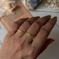 Gold Vermeil Textured & Thin Link Stack Set 925 Sterling Silver Ring