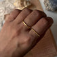 Gold Vermeil Textured & Big Dot Stack Set 925 Sterling Silver Ring
