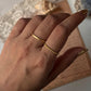 Gold Vermeil Textured & Big Dot Stack Set 925 Sterling Silver Ring