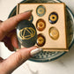 Seven Chakra Palm Stone Wooden Box