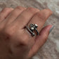 Damru Trishul Adjustable 925 Sterling Silver Ring