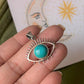 Faux Turquoise Evil Eye 925 Sterling Silver Pendant