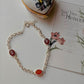 Carnelian 3 Stone 925 Sterling Silver Bracelet