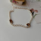 Citrine 3 Stone 925 Sterling Silver Bracelet