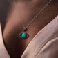 Faux Turquoise Evil Eye 925 Sterling Silver Pendant