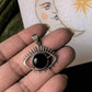 Black Onyx Evil Eye 925 Sterling Silver Pendant
