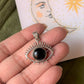 Black Onyx Evil Eye 925 Sterling Silver Pendant