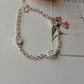 Moonstone 3 Stone 925 Sterling Silver Bracelet
