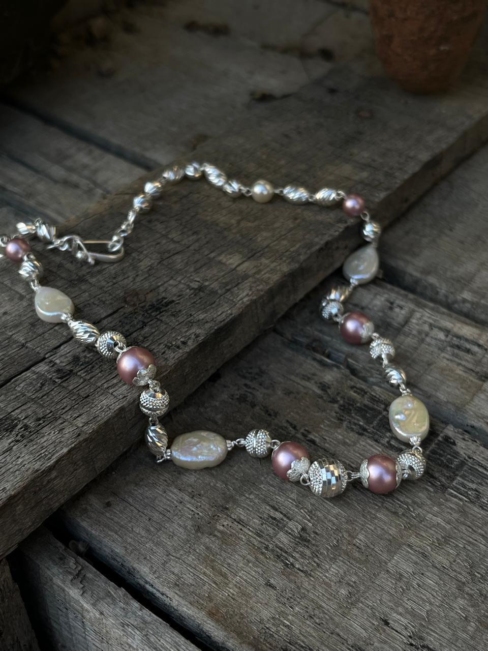 Fresh Water Pearls Silver 925 Necklace