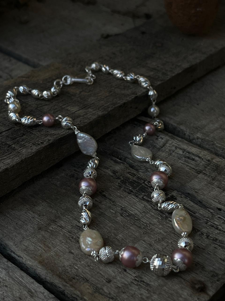 Fresh Water Pearls Silver 925 Necklace