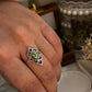 Peridot Boho 925 Sterling Silver Ring