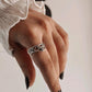 Floral Garden Band 925 Sterling Silver Ring