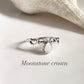 Moonstone Crown Pear 925 Sterling Silver Ring