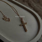 Gold Vermeil Ethiopian Opal Cross 925 Sterling Silver Necklace