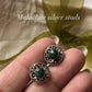 Malachite Flower 925 Sterling Silver Earrings