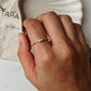 Minimal Dainty Double Stone Moonstone 925 Sterling Silver Ring