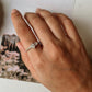 Moonstone Three Stone 925 Sterling Silver Ring