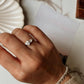 Moonstone Three Stone 925 Sterling Silver Ring