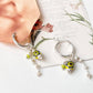 Pinterest Fresh Water Pearl & Green Removable Charms 925 Sterling Silver Italian Hoops