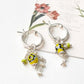 Pinterest Fresh Water Pearl & Green Removable Charms 925 Sterling Silver Italian Hoops