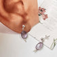 Amethyst Tumble Pearl Ball 925 Sterling Silver Studs
