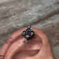 Bugadi Pink Stone Clip On Handcrafted Sterling Silver 925 Helix Ear Cuffs
