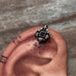 Bugadi Pink Stone Clip On Handcrafted Sterling Silver 925 Helix Ear Cuffs
