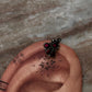 Bugadi Pink Stone Clip On Handcrafted Sterling Silver 925 Helix Ear Cuffs