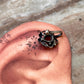 Bugadi Pink Stone Clip On Handcrafted Sterling Silver 925 Helix Ear Cuffs