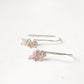 Multi Tourmaline Cherry Blossom Tiny Hook 925 Sterling Silver Earrings