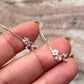 Multi Tourmaline Cherry Blossom Tiny Hook 925 Sterling Silver Earrings