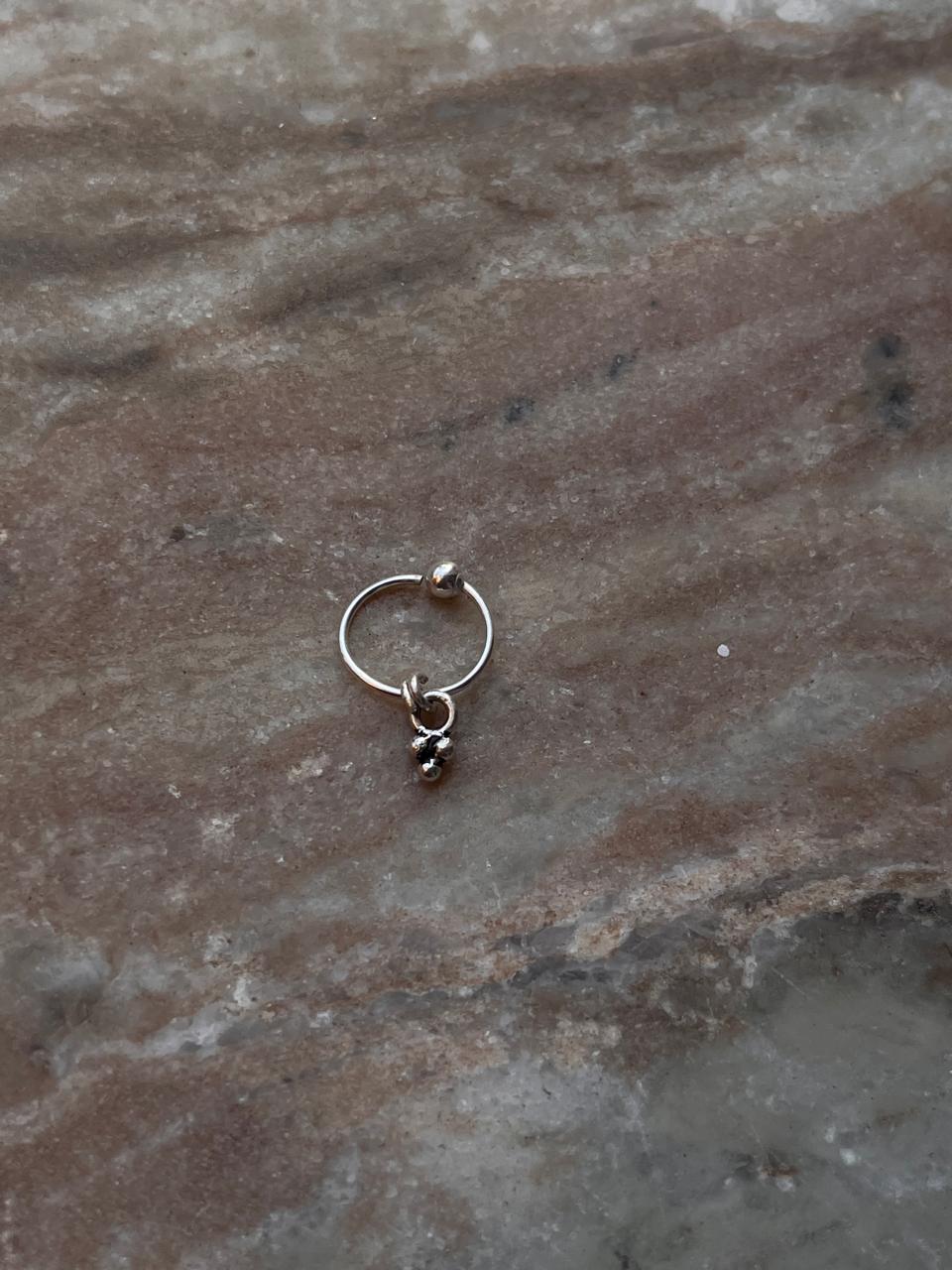 Tribal Rawa Charm Septum Ring Pierced 925 Sterling Silver Nose Ring