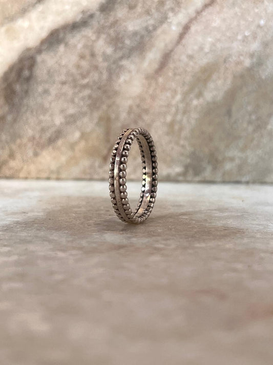 Double Rawa 925 Sterling Silver Stack Band Ring