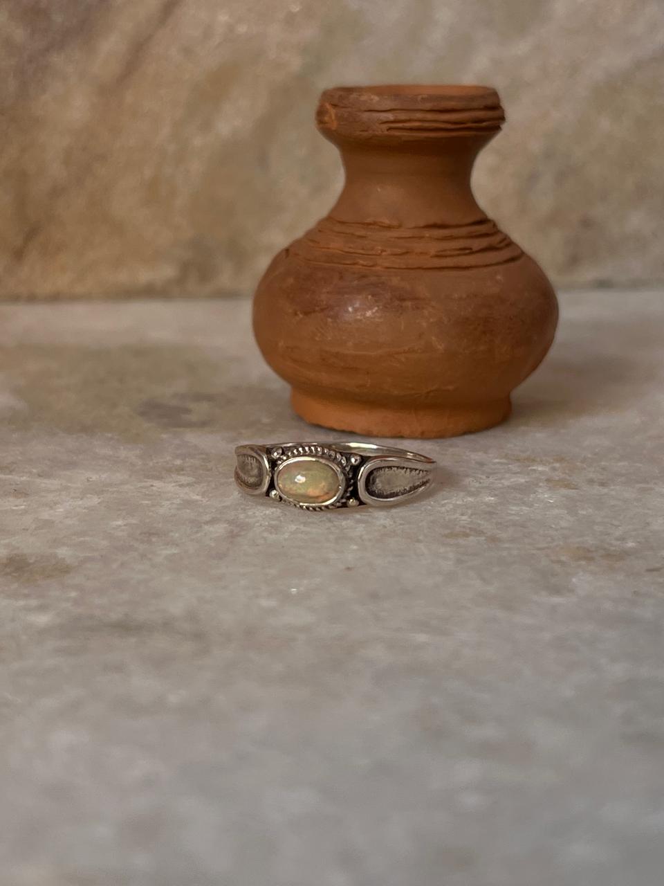 Rawa Opal Boho 925 Sterling Silver Ring