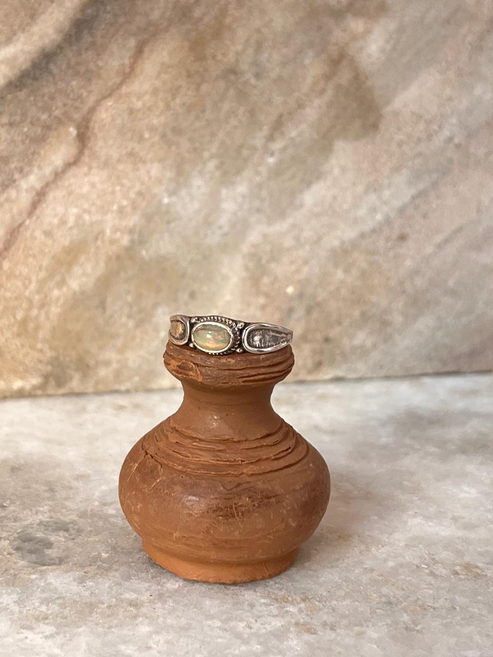 Rawa Opal Boho 925 Sterling Silver Ring