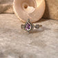 Amethyst Pear Cut Boho 925 Sterling Silver Ring