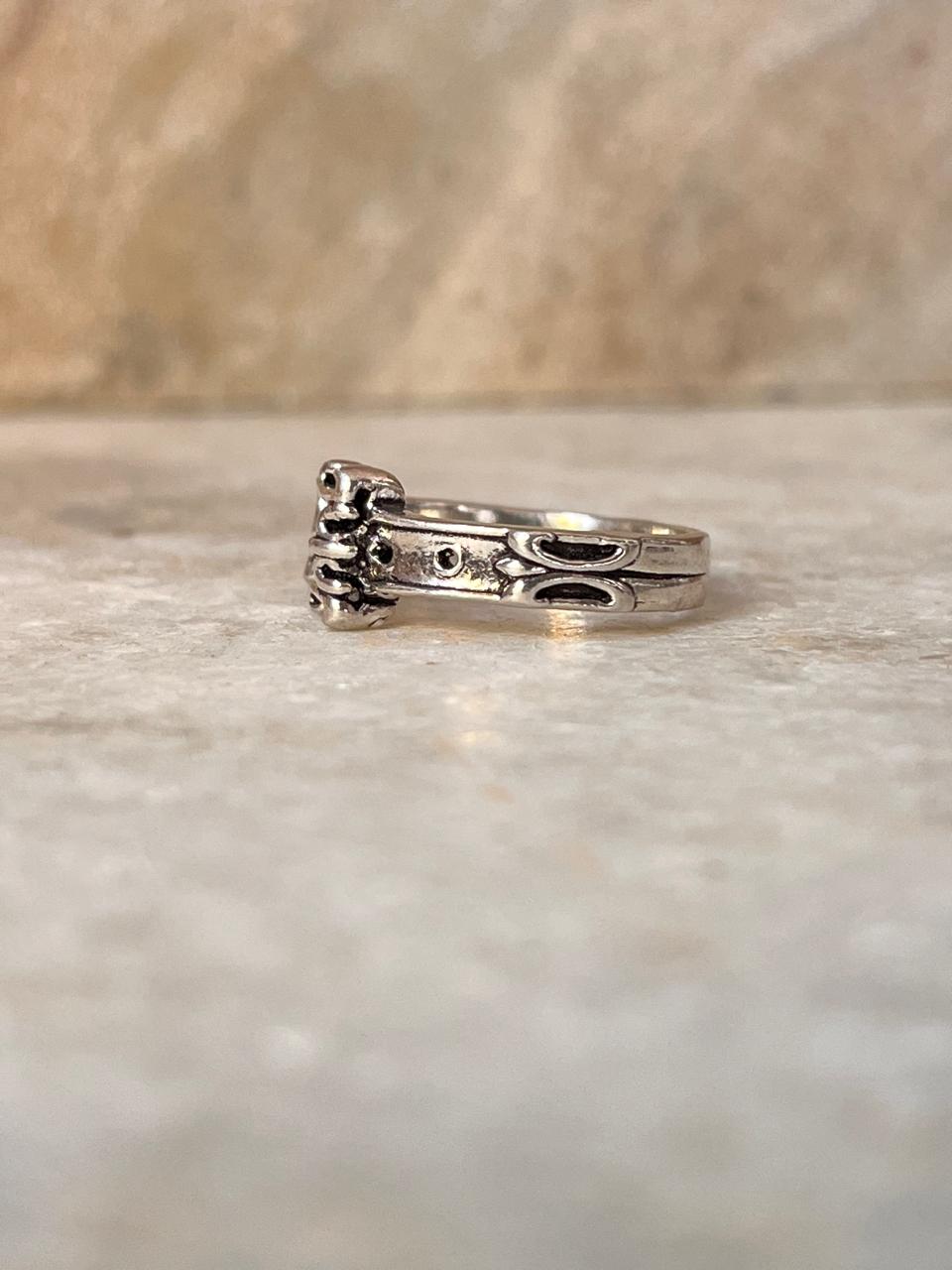Vintage Belt 925 Sterling Silver Ring