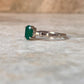 Natural Green Onyx Bamboo Band 925 Sterling Silver Ring