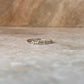 White Topaz 3 Stone Rope Band 925 Sterling Silver Ring