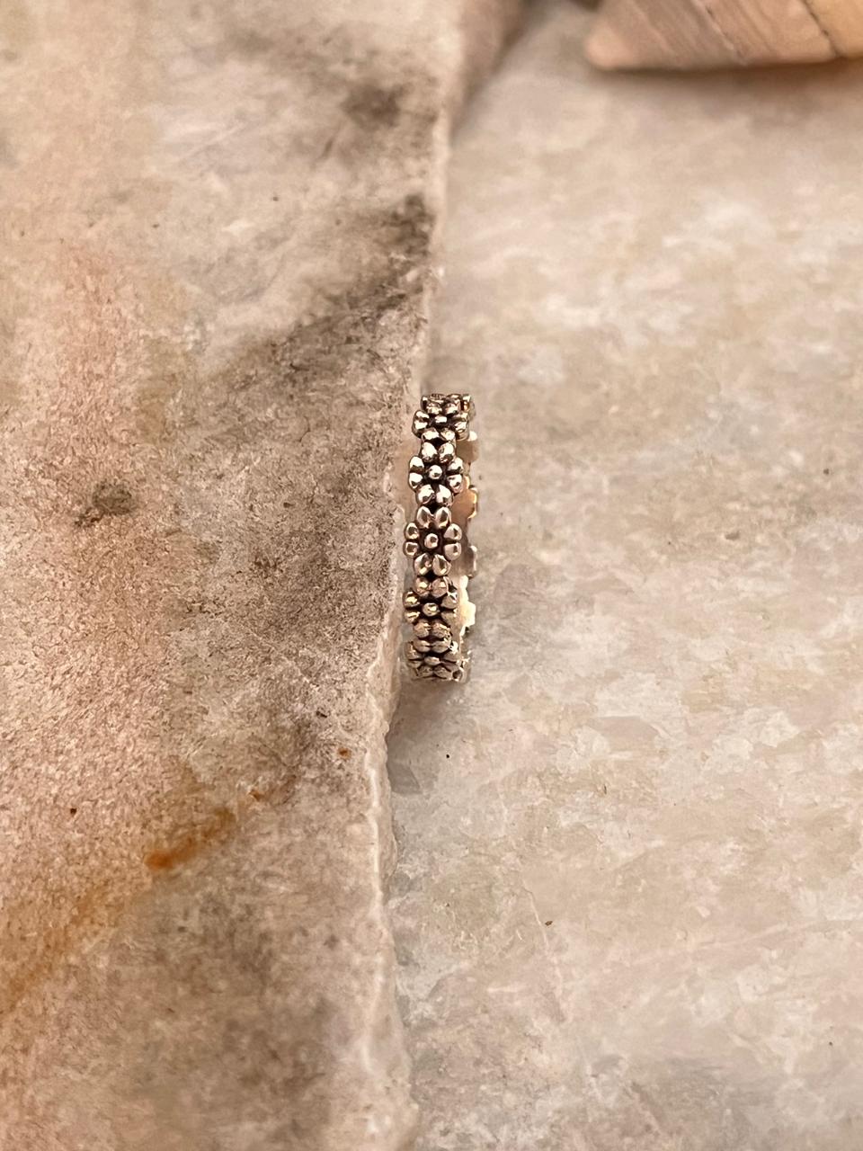 Eternal Blossom Floral Band 925 Sterling Silver Ring