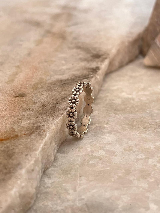 Eternal Blossom Floral Band 925 Sterling Silver Ring