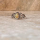 Vintage Motif Natural Ethiopian Opal 925 Sterling Silver Ring