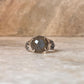 Labradorite Vintage Goth Style Checker Board Cut 925 Sterling Silver Ring
