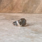 Labradorite Vintage Goth Style Checker Board Cut 925 Sterling Silver Ring