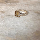 Citrine Square Cut Stone 925 Sterling Silver Ring