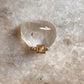 Citrine Square Cut Stone 925 Sterling Silver Ring