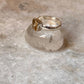 Citrine Square Cut Stone 925 Sterling Silver Ring