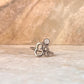 Om/ Aum Moonstone 925 Sterling Silver Ring