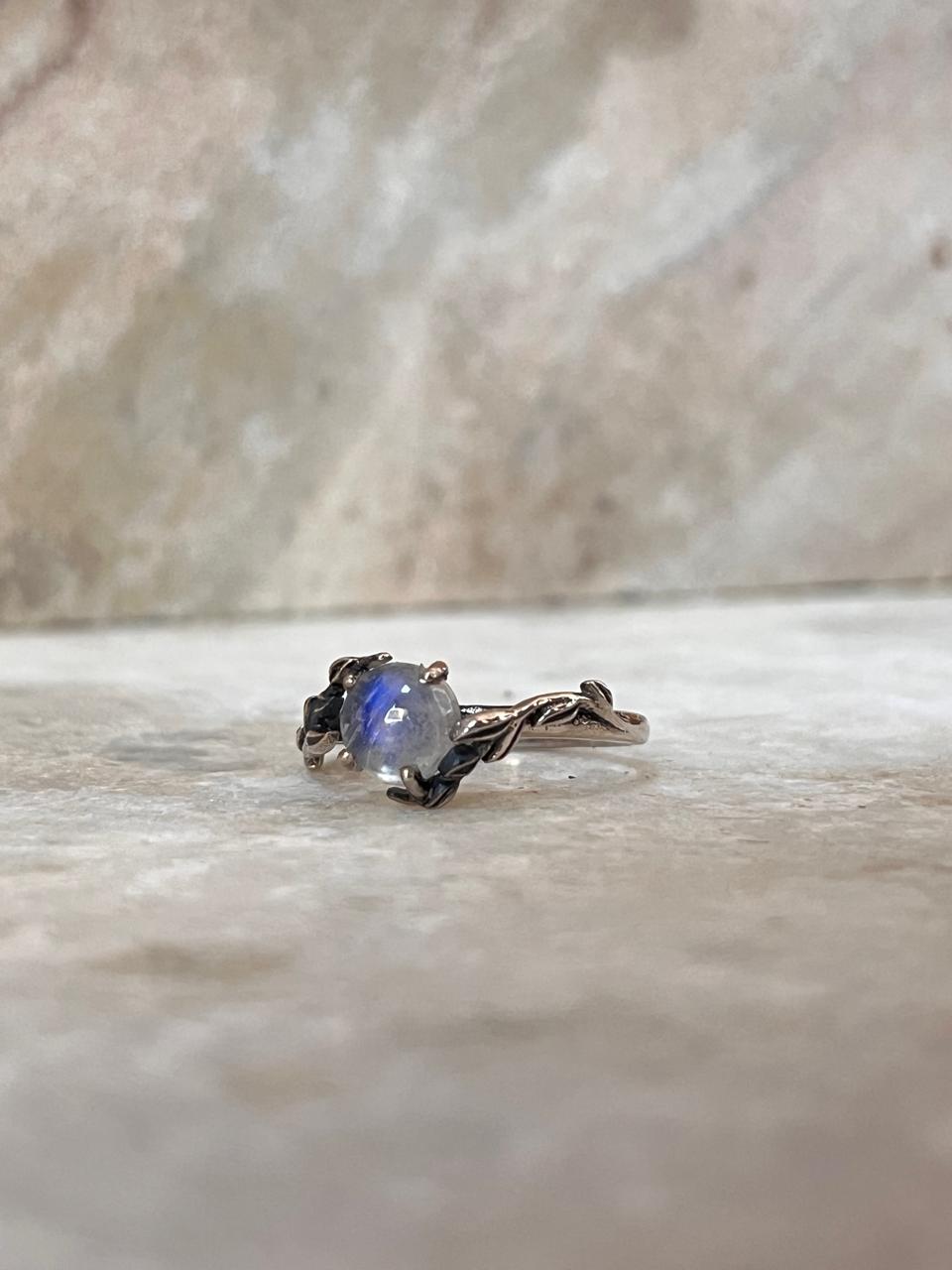 Moonstone Forest 925 Sterling Silver Ring